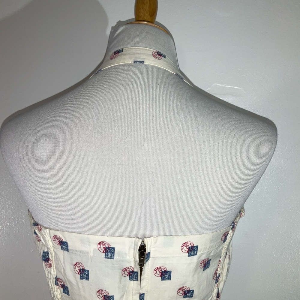 Anthropologie Cream Halter Sheath Midi Dress - Picture 7 of 14